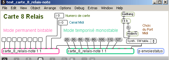 Patch Max de pilotage de 8 relais.