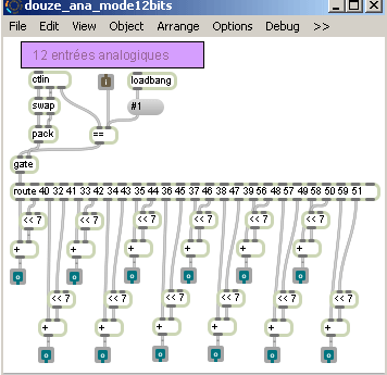 Patche max 8 entrées analogiques en Midi 4096 pas.