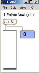 Patch Max MSP pour module 1 entree analogique.
