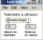 Données du télémetre simple Midi.