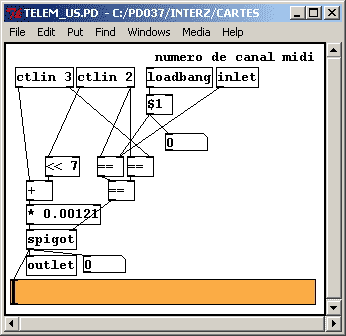 Patch PD pour télémètre à ultrason.