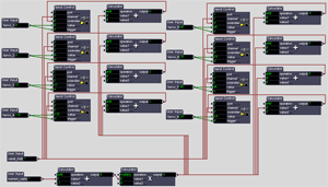 User actor Isadora pour carte 2 servomoteurs 4 lampes.