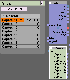 Script Usine pour interface 8 analogiques.